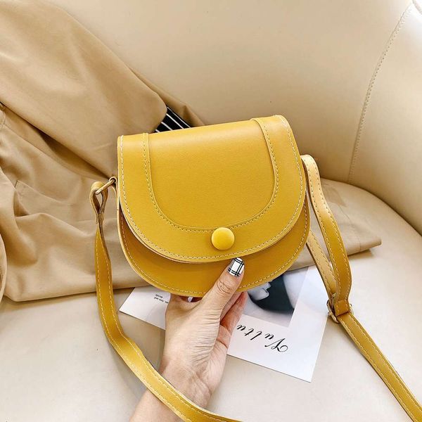

hbp satchel women's 2021 new spring and summer fashion half round saddle bag