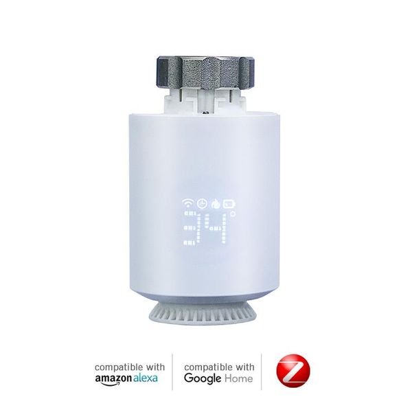 

smart home control thermostatic radiator valve programmable thermostat with alexa window opened detection anti ing function
