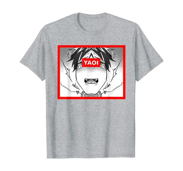 

cute yaoi hentai s boy ahegao otaku manga t-shirt, White;black