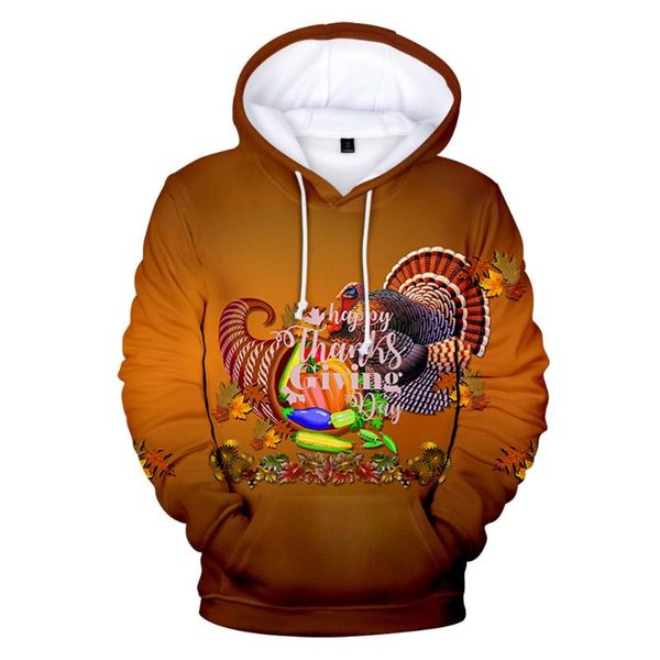 

men's hoodies & sweatshirts print thanksgiving day 3d men women long sleeve streetwear pullove tracksuits coats, Black