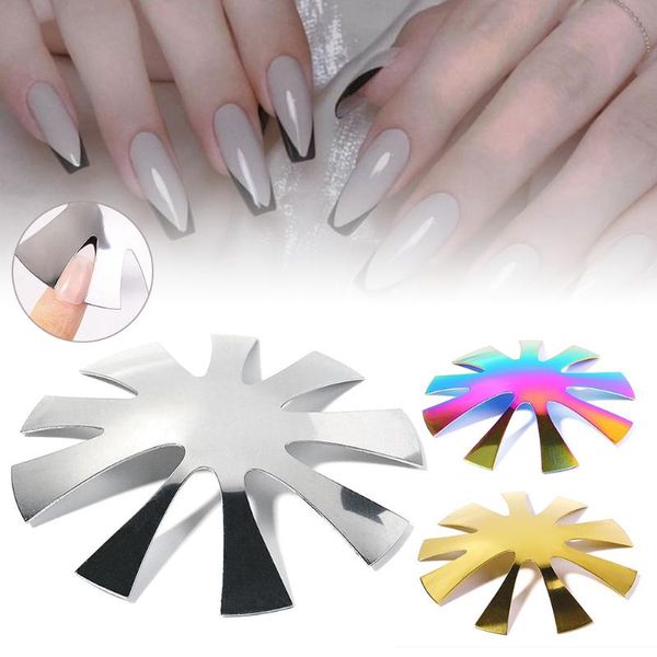

nail art kits manicure edge trimmer stainless steel smile line gel cutter for shaping french nails diy plate module