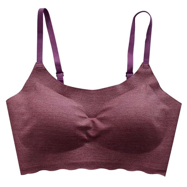 

bra new seamless wireless sling japanese sleep yoga sports running underwear factory direct sales, Red;black