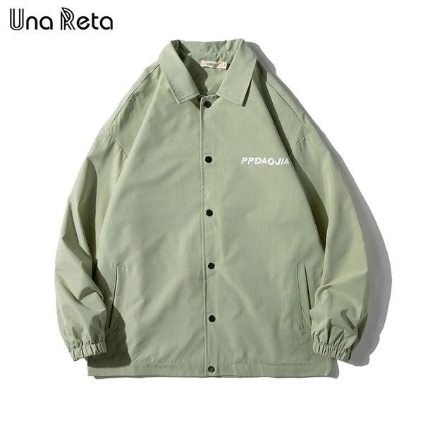 

una reta baseball jacket men single-breasted hip hop women jacket coat streetwear casual plus size 's spring 210811, Black;brown