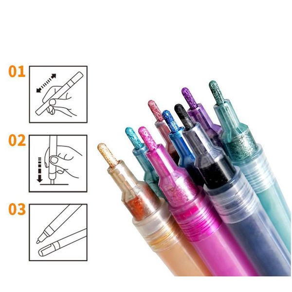 

8 colors double lines art markers out line pen stationery art drawing pens for calligraphy lettering color journal scra qylvuw