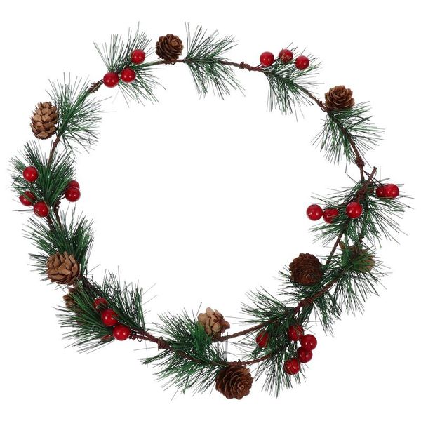 

decorative flowers & wreaths pine branch red berry simulation rattan hanging christmas garland decoration