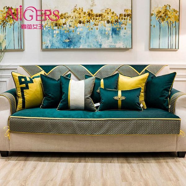 Avigers luxo retalhos veludo teal verde almofada cobre casa moderna decorativo lance fronhas para sofá quarto 2103152325