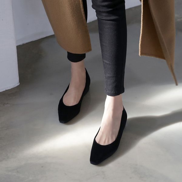 

5-colour formal wear ladies toe heel thick shoes new fall size 33-46 93gl, Black