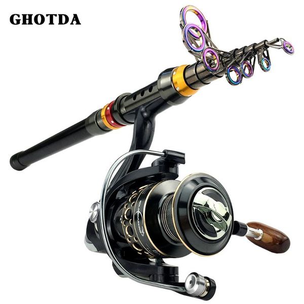 

1.8-3.6m fishing rod and 13bb fishing reel wheel portable travel rod spinning combo