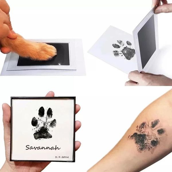 

dog apparel and cat print souvenir baby footprint safe non-toxic ink effect pad set handprint born 0-6 months