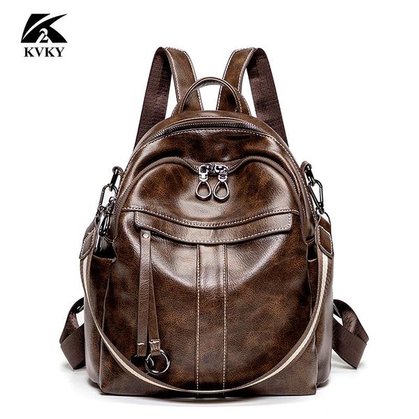 

backpack 2021 fashion women youth leather backpacks for teenage girls female school shoulder bag bagpack mochila