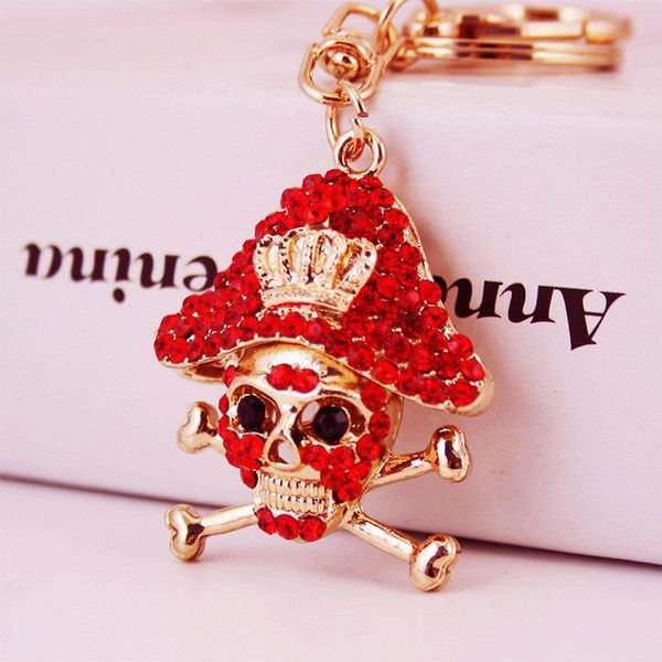 

keychains halloween acrylic colorful cross skull skeleton fashion key chain ring gift jewelry for women girl keyfob, Silver
