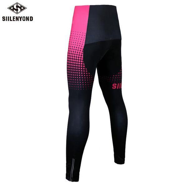 

racing pants siilenyond winter women's plush cycling thermal wear, Black;blue