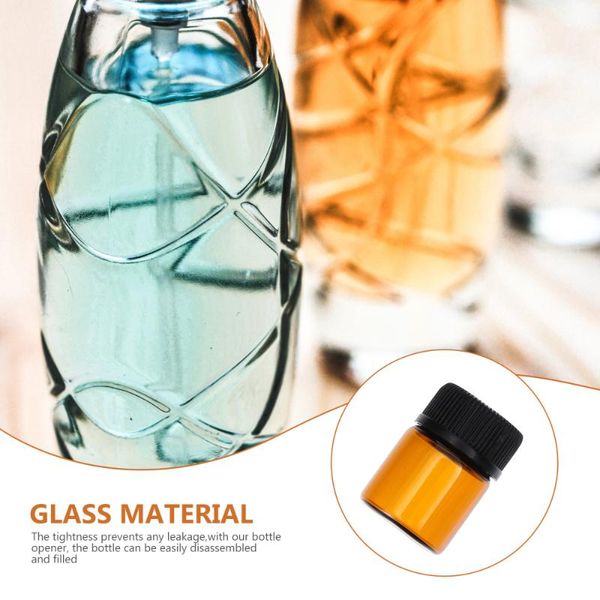 

storage bottles & jars 100pcs 2ml glass essential oil with perforated plug reagent