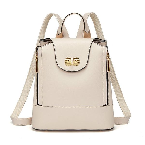 

backpack fashion simple color matching casual college style women's