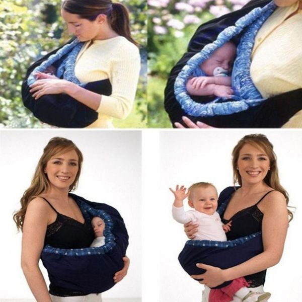 Marsupi, zaini per imbracature Born Baby Carrier Swaddle Sling Infant Nursing Papoose Pouch Front Carry Wrap