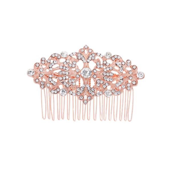 

hair brushes rhinestone comb elegant insert bun clips headdress rose gold, Silver