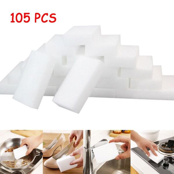 

cleaning cloths 105pcs magic sponge eraser kitchen duster wipes household accessory microfiber dish melamine foam nano wholesale