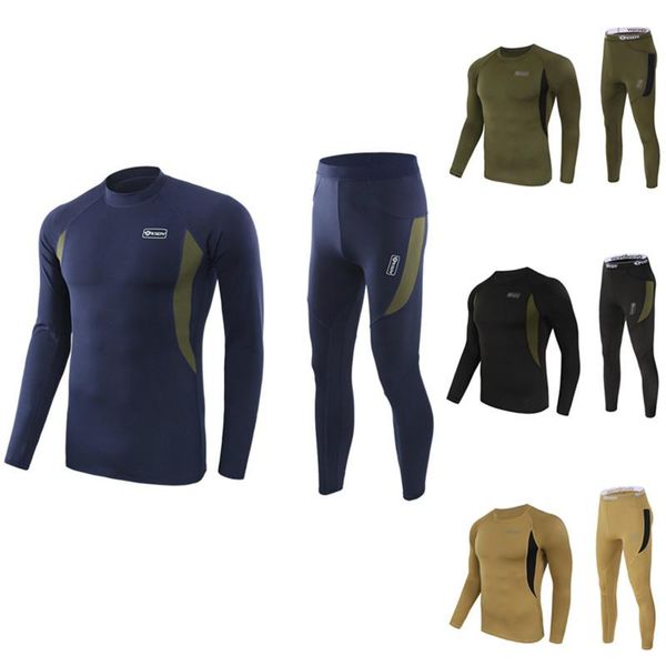 

outdoor sports trainning exercise warm suits snow fleece thermal underwear sports suits army shirt pants, White;black
