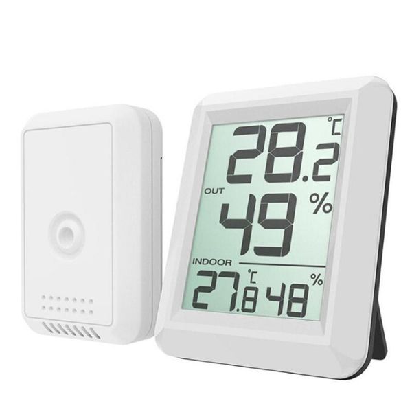 

digital wireless hygrometer lcd thermometer indoor outdoor electronic temperature humidity monitor weather station alarm clocks