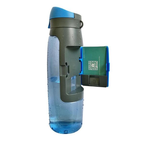 

water bottle 750 ml sports creative sport kettle portable safe non-leak outdoor mug with storage card holder for cycling camping