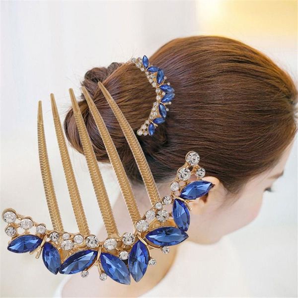 

hair clips & barrettes luxury wedding accessories brides and bridesmaids tiara jewelry hairpin rhinestone comb, Golden;silver