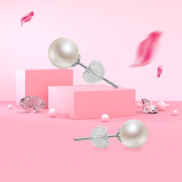 

new sweet pearl earrings for women, Black