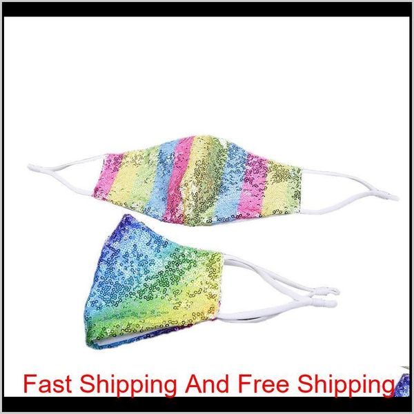 

sequin face mask double layer summer breathable sunscreen masks fashion woman washable reusable qyldcp homes2011