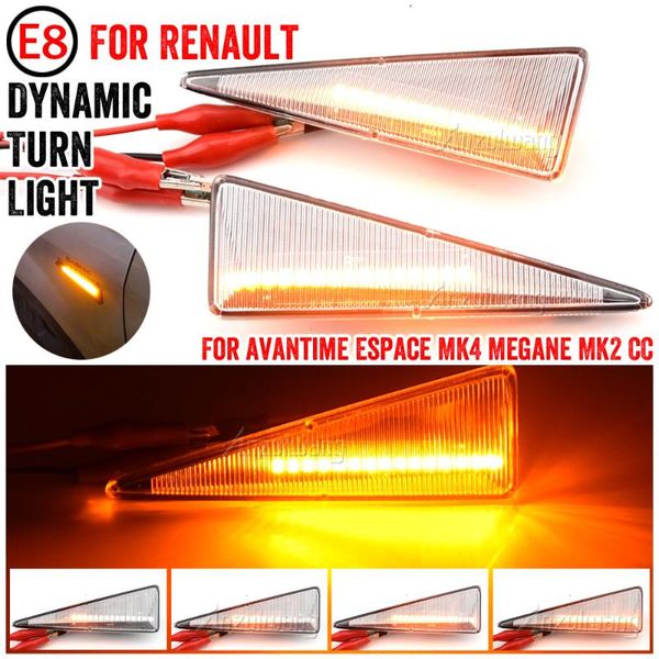 

emergency lights 2 pcs side marker turn signal indicator led dynamic for espace 4 vel satis wind avantime megane scenic