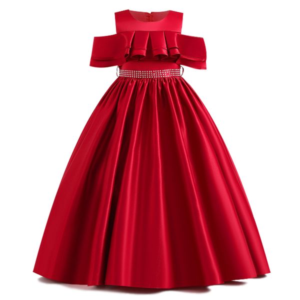 

Girl Princess Wedding Party long dress flower girl birthday party performance ball the first formal communion president dress