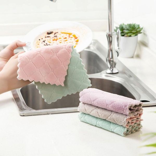 

cleaning cloths high-efficiency microfiber absorbent kitchen dish cloth tableware household towel kichen tools