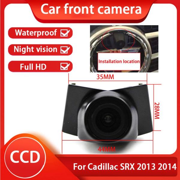 

car rear view cameras& parking sensors full hd waterproof night vision ccd front logo camera for srx 2013 2014 installed under the