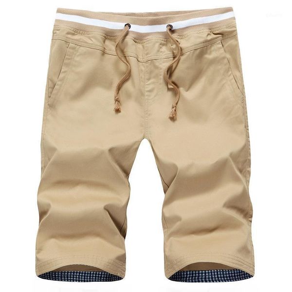 

men's shorts 2021 solid summer mens beach cotton casual male sports homme brand clothing, White;black