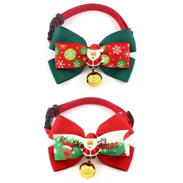 

cat collars & leads xmas christmas collar bow tie adjustable neck strap dog grooming accessories pets products supplies