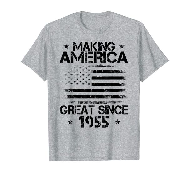 

64th birthday gifts making america great since 1955 t shirt, White;black