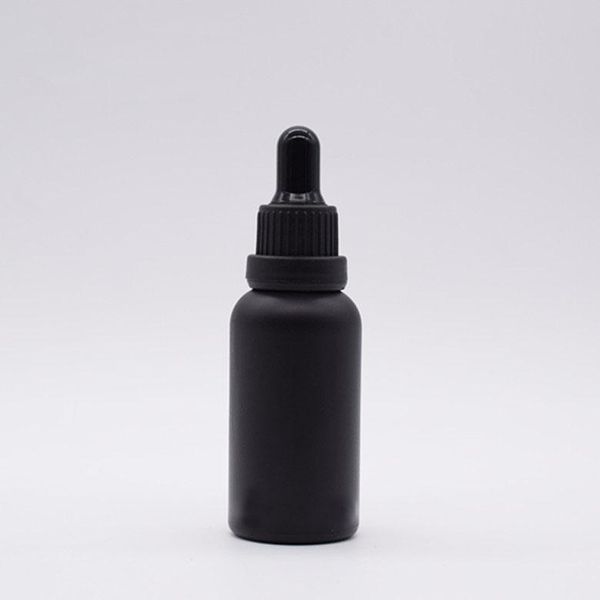 

storage bottles & jars 30ml frosted black essential oil bottle with dropper dark glass container smoke sample vial