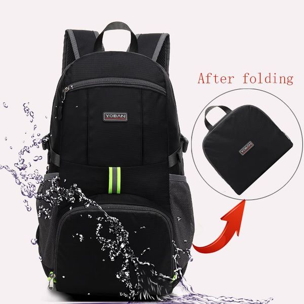 

backpack waterproof lightweight travel large capacity nylon outdoor sports folding bag for women men