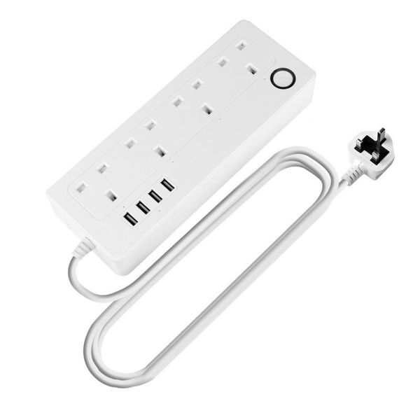

smart power plugs wifi strip 4 ac uk outlets plug usb charging port timing app voice control work with alexa google home assistant