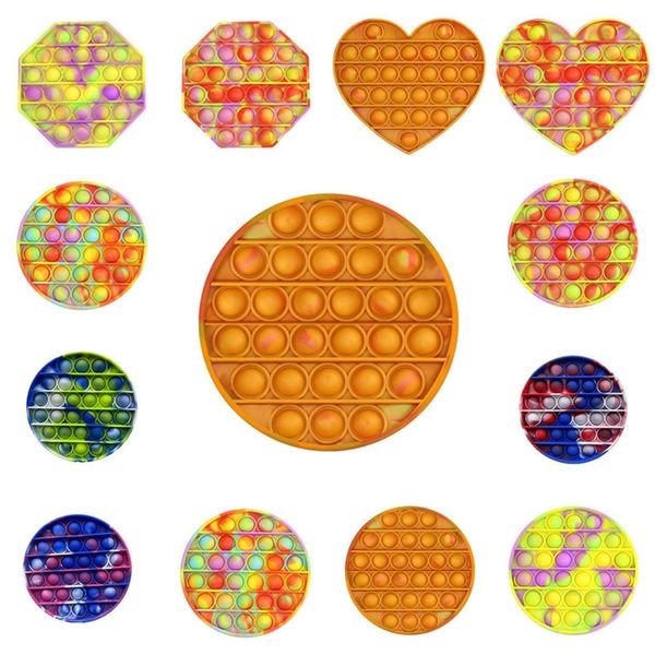 

pop it fidget toy sensory push pop bubble board game camouflage colors stress reliever autism special needs decompression toys h34csxg