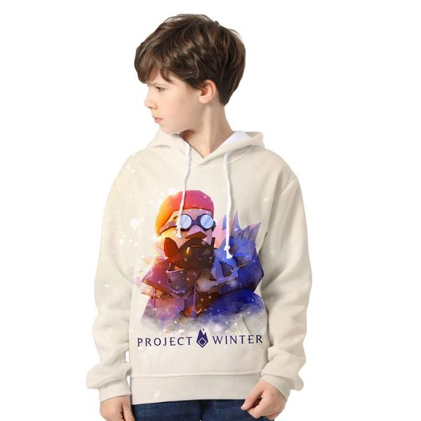 

men's hoodies & sweatshirts game project children's cartoon 3d sweatshirt men women harajuku hooded pullovers autumn long sleeve h, Black