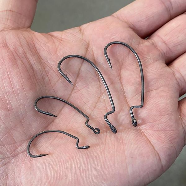 

80pcs strong alloy steel wire crank hook 3#2#1#1/0# for outdoor fishing