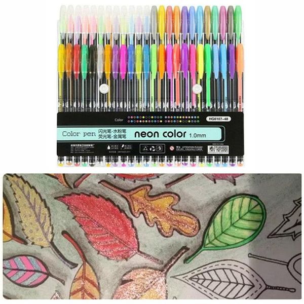 

highlighters highlighter glitter pen pastels metal gel set for painting drawing gk99, Black;red