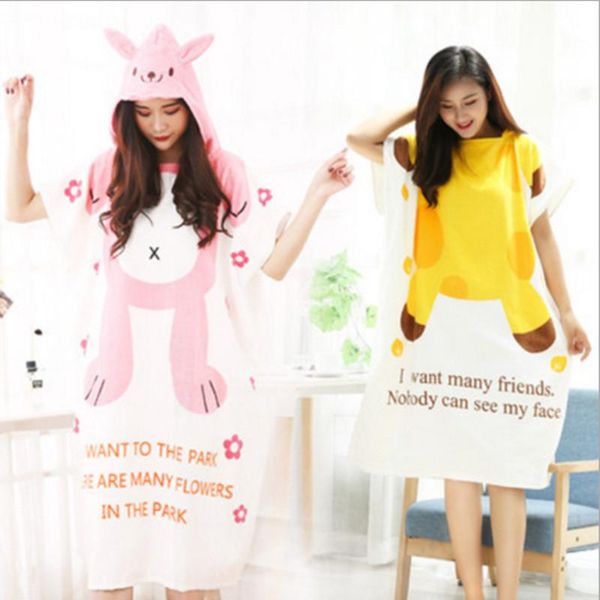 

towel 1pc cartoon animal hooded bathrobe deer towels 100% cotton beach t807