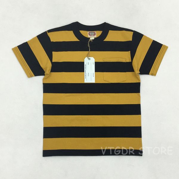 

male bob dong two inches in pocket stripes 330g motorcycle biker t-shirts prison 0fj4, White