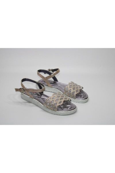 

sandals female child gold wrist tied summer, Black