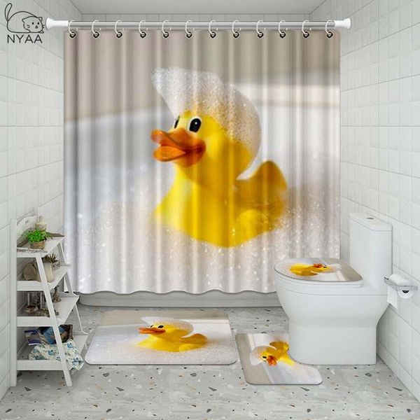 

bath accessory set vixm kids cartoon bathroom waterproof shower curtain pedestal rug lid carpet toilet cover mat
