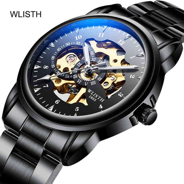

men luxury 2021 lover wlith rv mechanical simple casual lighting trend waterproof watches analogue automatic date, Slivery;brown
