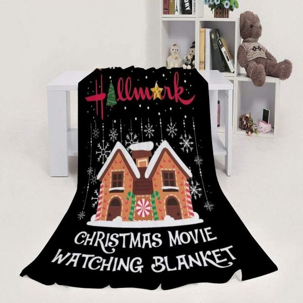 

blankets christmas movie watching blanket lightweight flannel fleece throw all-season for bed/couch/sofa