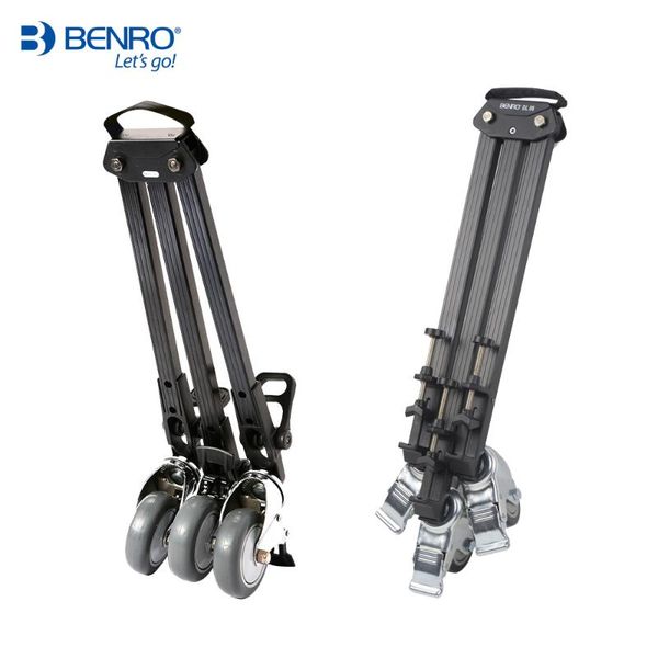 

benro dl06 dl08 aluminum camera p video tripod pulley flexible three-wheel leg base lightweight holder for dslr vcr