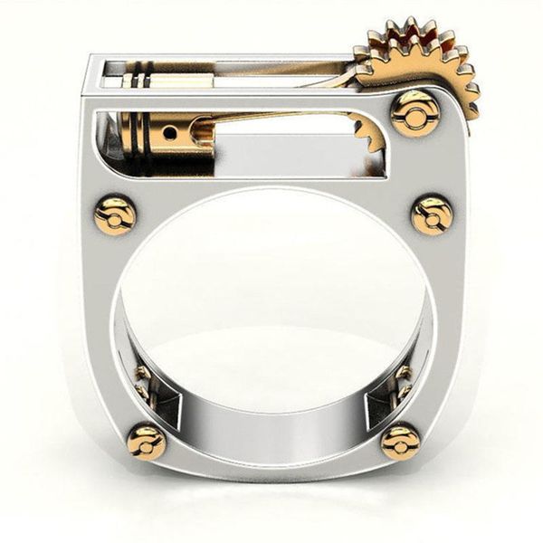 

cluster rings a type of geometric machinery, two-color for men and women, jewelry in europe america, Golden;silver