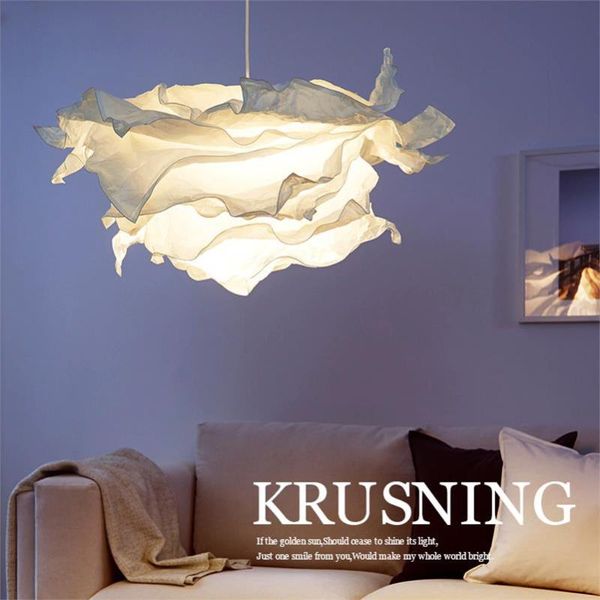 

pendant lamps nordic krusning chandelier japanese origami lamp warm bedroom lighting handmade cloud lampshade restaurant e27 diy